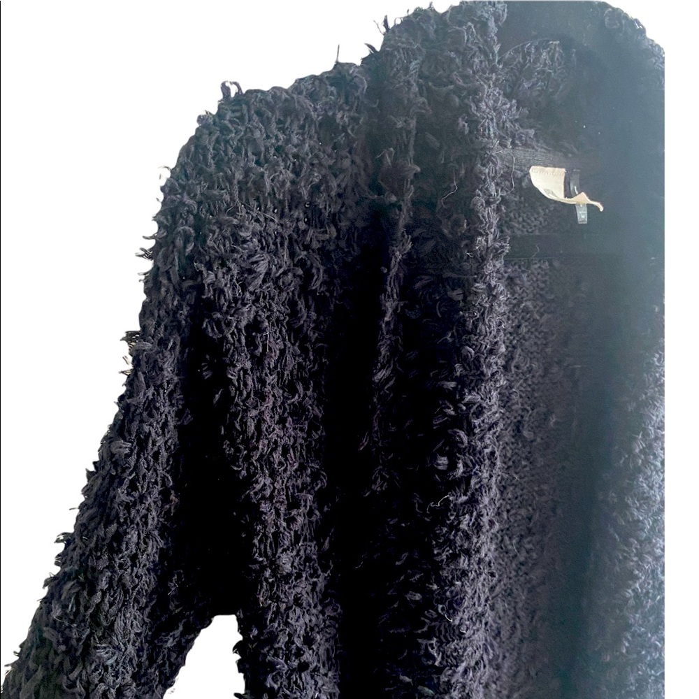ANTHROPOLIGIE X AKEMI + KIM: Black boucle cardigan sweater